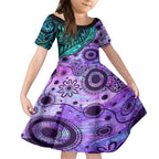 new-zealand-paua-shell-with-australia-opal-unique-combine-kid-short-sleeve-dress