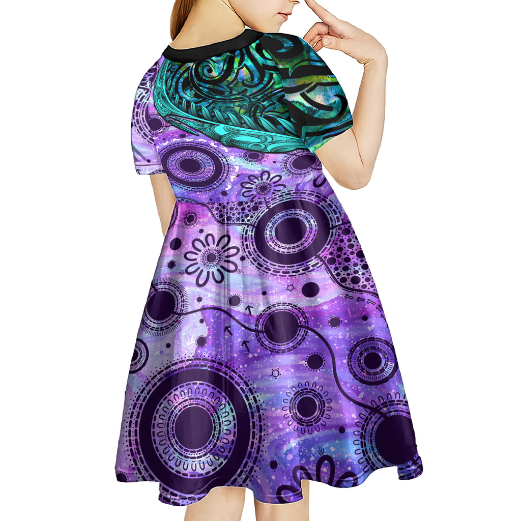 new-zealand-paua-shell-with-australia-opal-unique-combine-kid-short-sleeve-dress