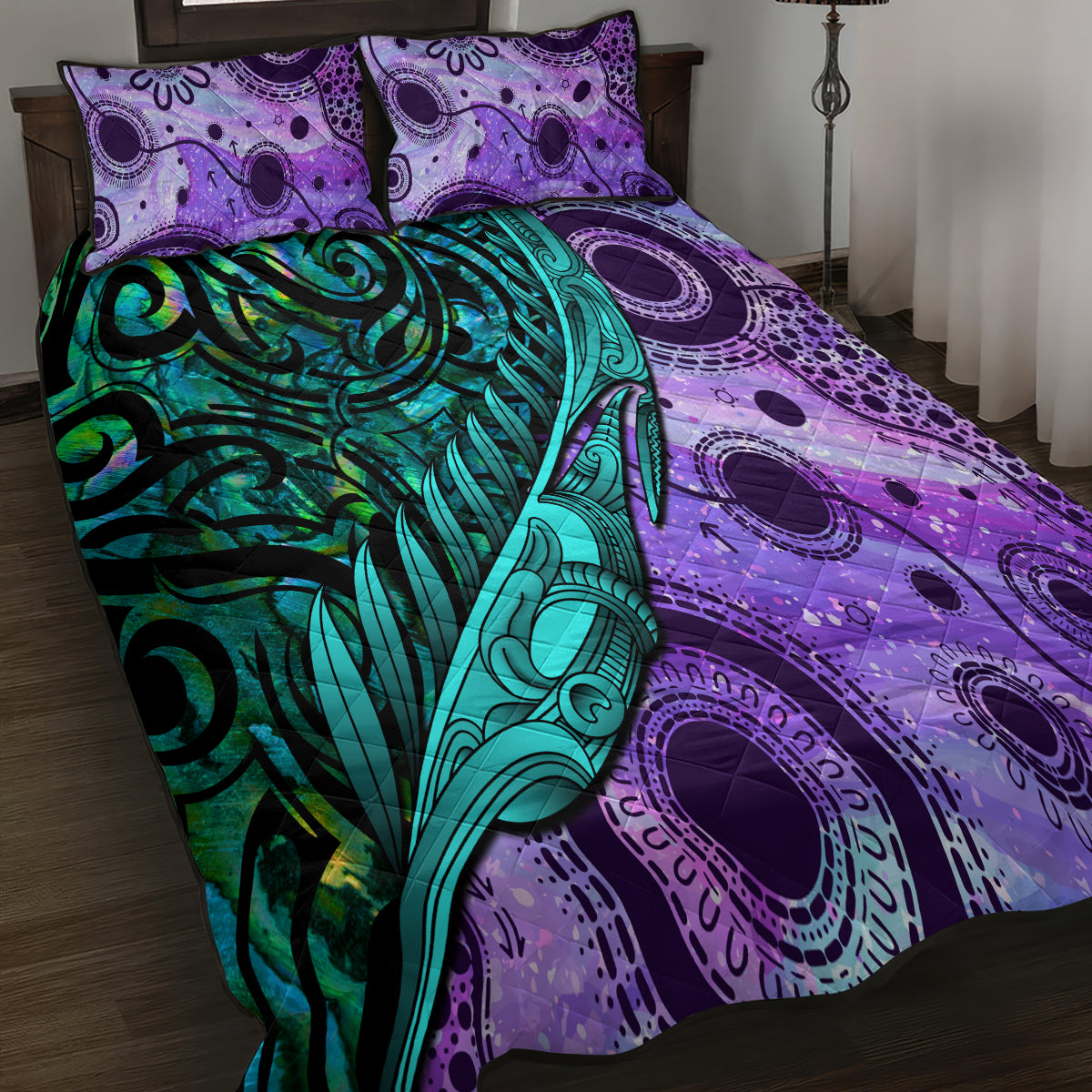 new-zealand-paua-shell-with-australia-opal-unique-combine-quilt-bed-set