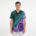New Zealand Paua Shell With Australia Opal Unique Combine Scrub Top - Aussie Hoodie