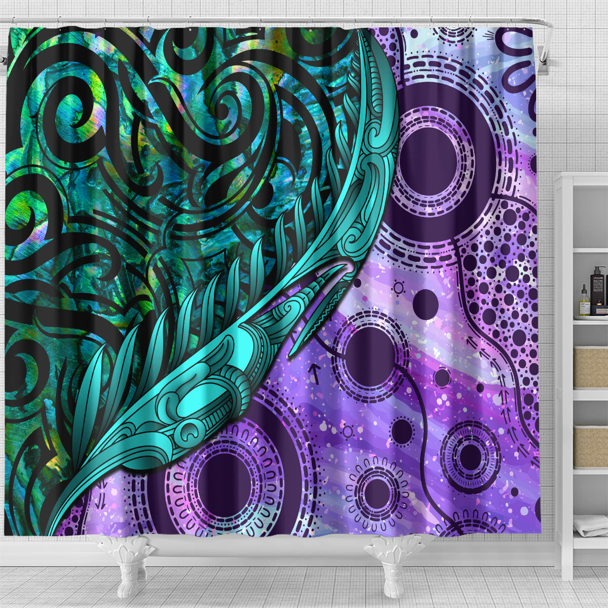 new-zealand-paua-shell-with-australia-opal-unique-combine-shower-curtain