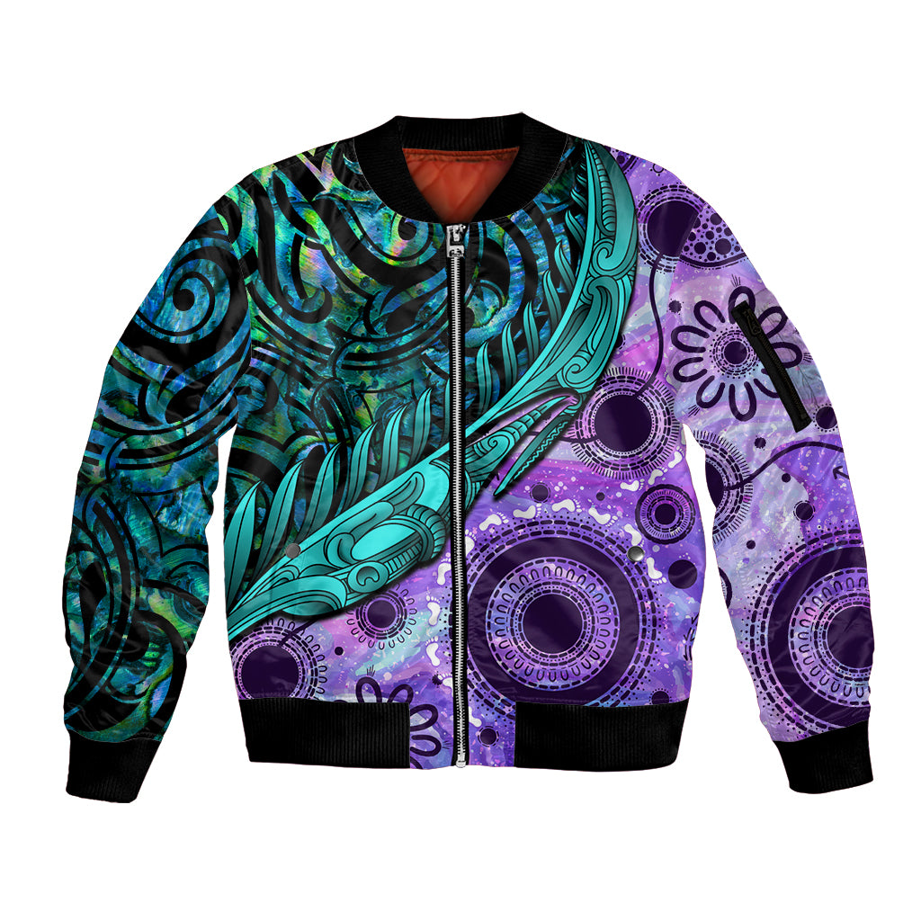 new-zealand-paua-shell-with-australia-opal-unique-combine-sleeve-zip-bomber-jacket