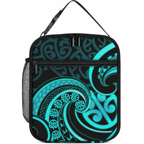 Turquoise New Zealand Mangopare Lunch Bag Aotearoa Maori Koru Style