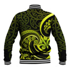 Lime Green New Zealand Mangopare Baseball Jacket Aotearoa Maori Koru Style