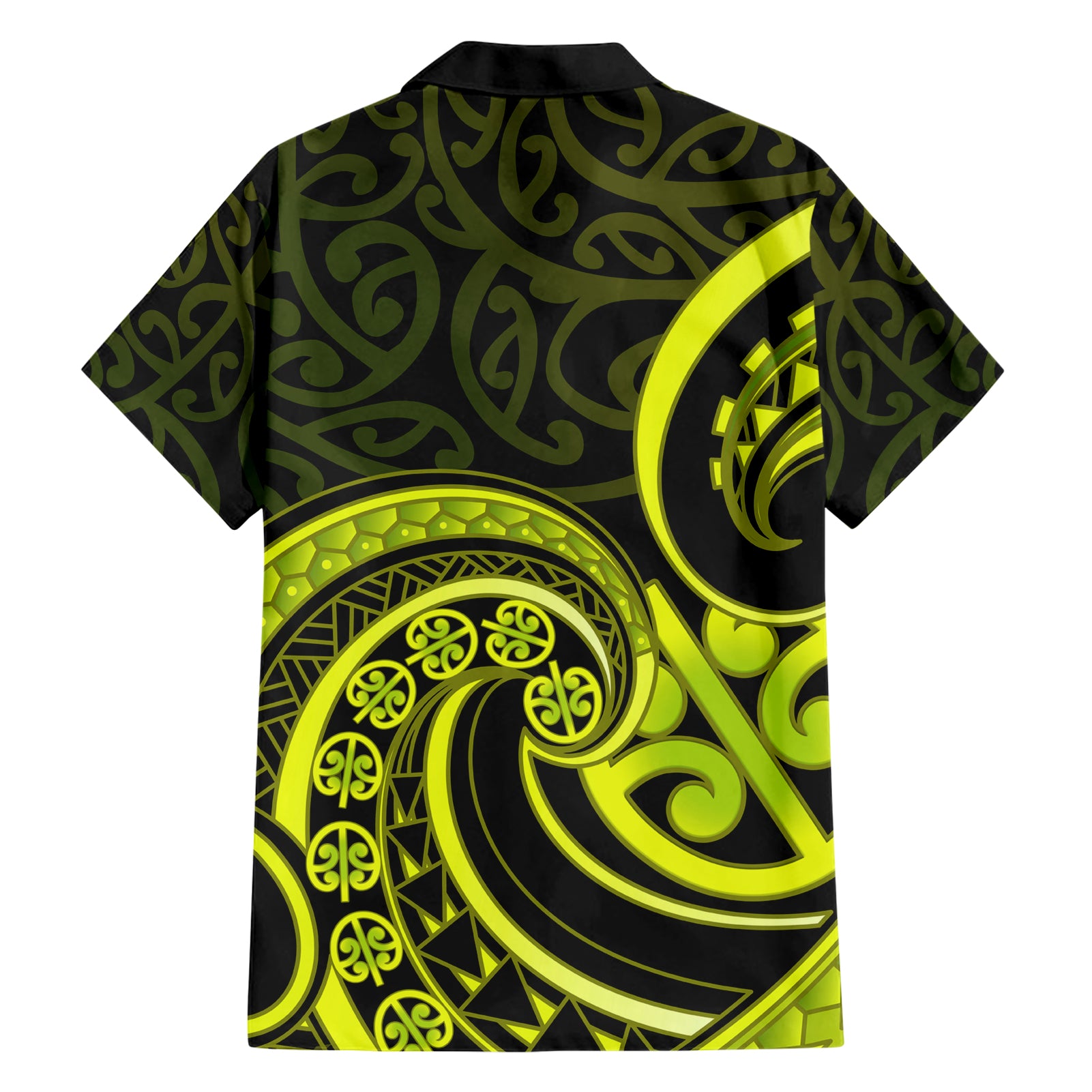 Lime Green New Zealand Mangopare Hawaiian Shirt Aotearoa Maori Koru Style