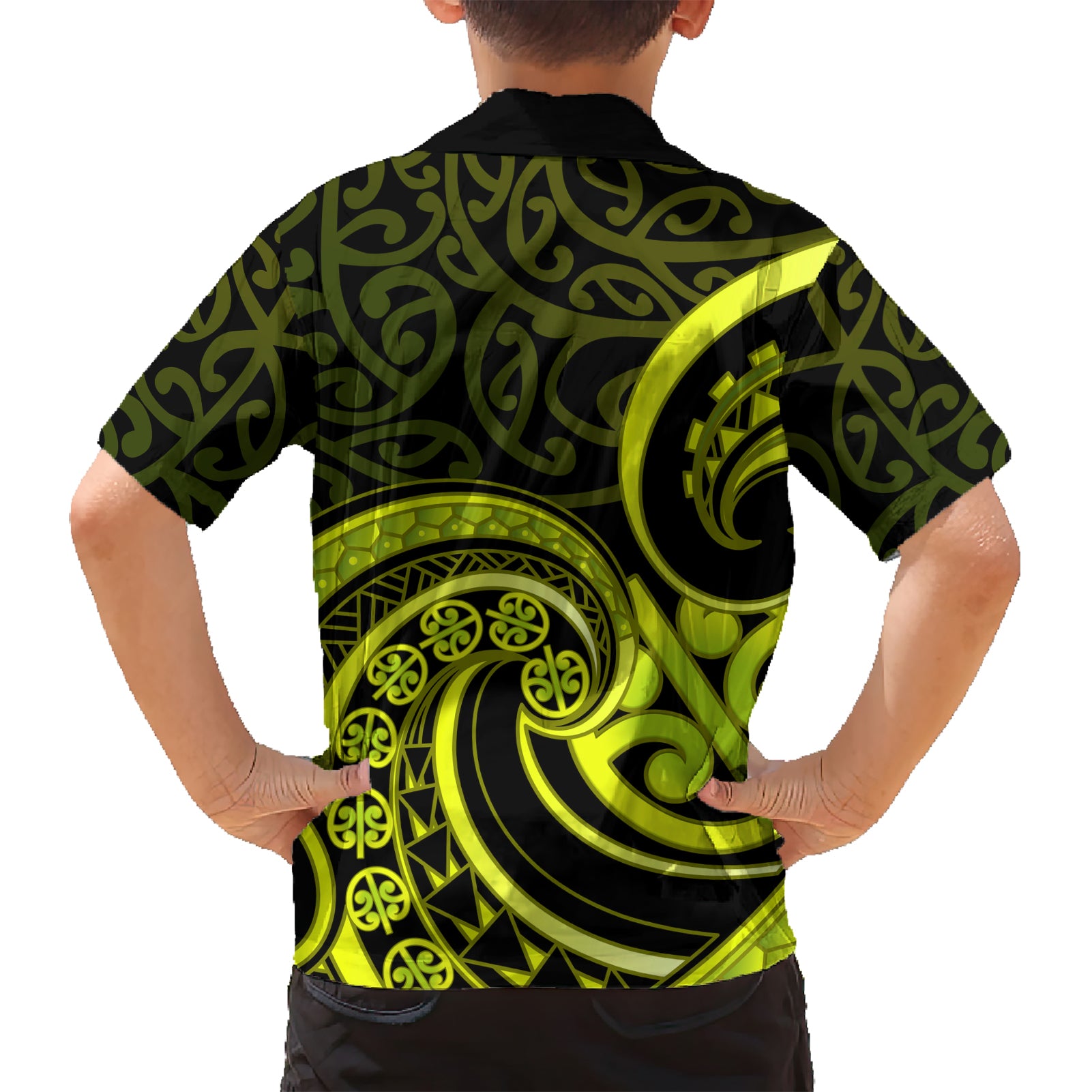 Lime Green New Zealand Mangopare Hawaiian Shirt Aotearoa Maori Koru Style