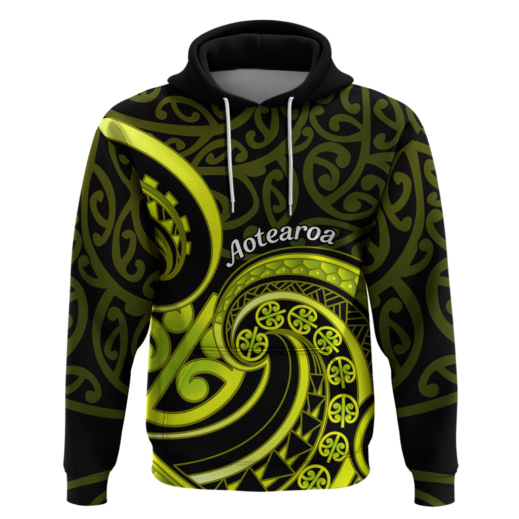 Lime Green New Zealand Mangopare Hoodie Aotearoa Maori Koru Style