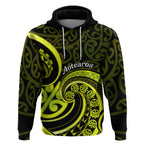 Lime Green New Zealand Mangopare Hoodie Aotearoa Maori Koru Style