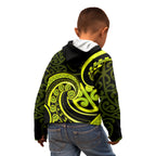 Lime Green New Zealand Mangopare Kid Hoodie Aotearoa Maori Koru Style