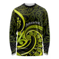 Lime Green New Zealand Mangopare Long Sleeve Shirt Aotearoa Maori Koru Style