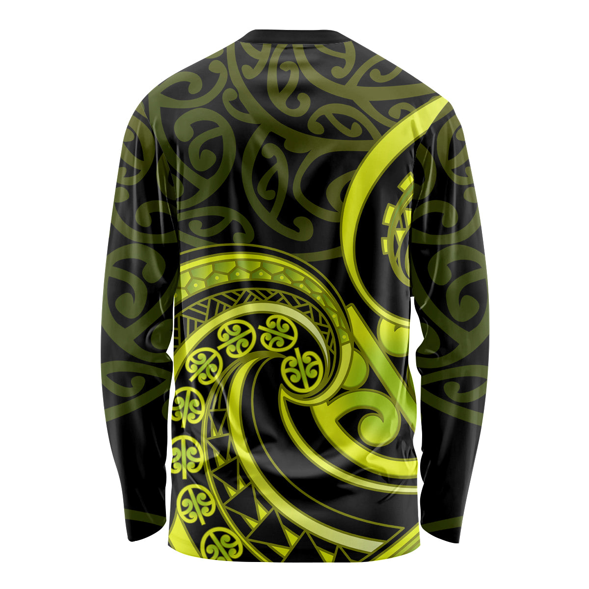 Lime Green New Zealand Mangopare Long Sleeve Shirt Aotearoa Maori Koru Style