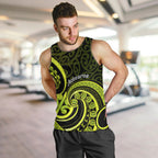 Lime Green New Zealand Mangopare Men Tank Top Aotearoa Maori Koru Style