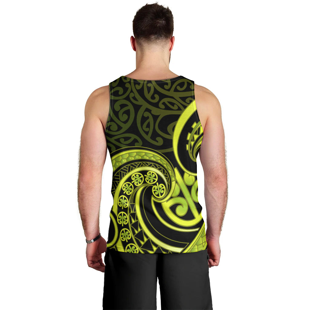 Lime Green New Zealand Mangopare Men Tank Top Aotearoa Maori Koru Style