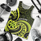 Lime Green New Zealand Mangopare Men Tank Top Aotearoa Maori Koru Style