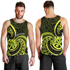Lime Green New Zealand Mangopare Men Tank Top Aotearoa Maori Koru Style