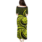 Lime Green New Zealand Mangopare Puletasi Aotearoa Maori Koru Style