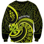 Lime Green New Zealand Mangopare Sweatshirt Aotearoa Maori Koru Style
