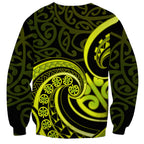 Lime Green New Zealand Mangopare Sweatshirt Aotearoa Maori Koru Style