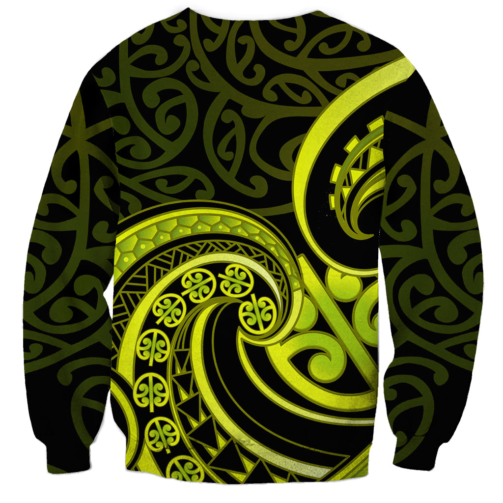 Lime Green New Zealand Mangopare Sweatshirt Aotearoa Maori Koru Style