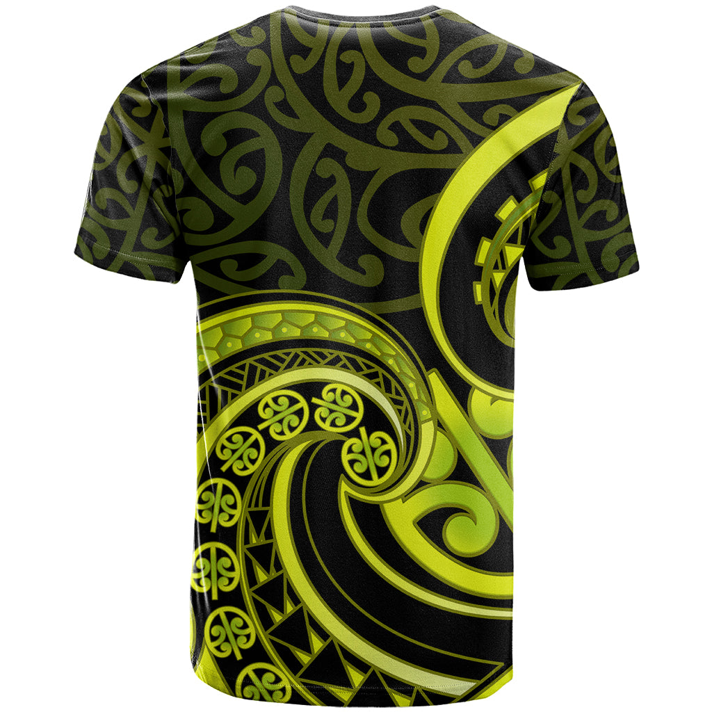 Lime Green New Zealand Mangopare T Shirt Aotearoa Maori Koru Style