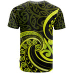 Lime Green New Zealand Mangopare T Shirt Aotearoa Maori Koru Style