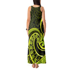 Lime Green New Zealand Mangopare Tank Maxi Dress Aotearoa Maori Koru Style