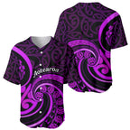 Purple Aotearoa Mangopare Baseball Jersey NZ Maori Koru Style