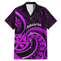 Purple Aotearoa Mangopare Family Matching Mermaid Dress and Hawaiian Shirt NZ Maori Koru Style
