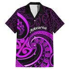 Purple Aotearoa Mangopare Family Matching Mermaid Dress and Hawaiian Shirt NZ Maori Koru Style