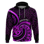 Purple Aotearoa Mangopare Hoodie NZ Maori Koru Style
