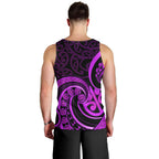 Purple Aotearoa Mangopare Men Tank Top NZ Maori Koru Style
