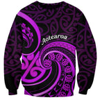 Purple Aotearoa Mangopare Sweatshirt NZ Maori Koru Style