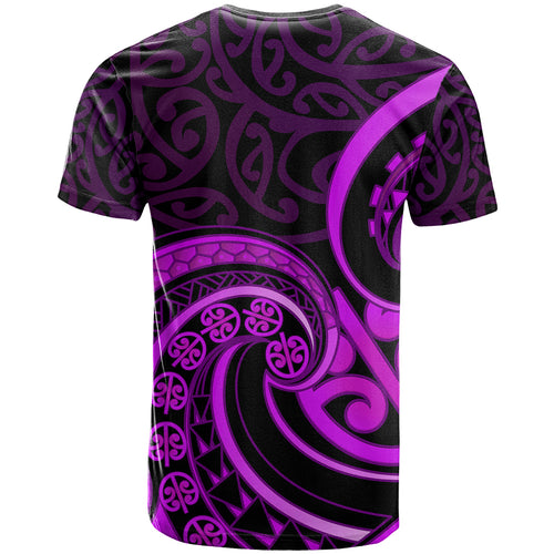 Purple Aotearoa Mangopare T Shirt NZ Maori Koru Style