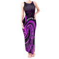 Purple Aotearoa Mangopare Tank Maxi Dress NZ Maori Koru Style