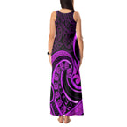 Purple Aotearoa Mangopare Tank Maxi Dress NZ Maori Koru Style