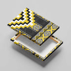 Yellow Taniko Aotearoa Canvas Wall Art Niho Taniwha Mix Poutama