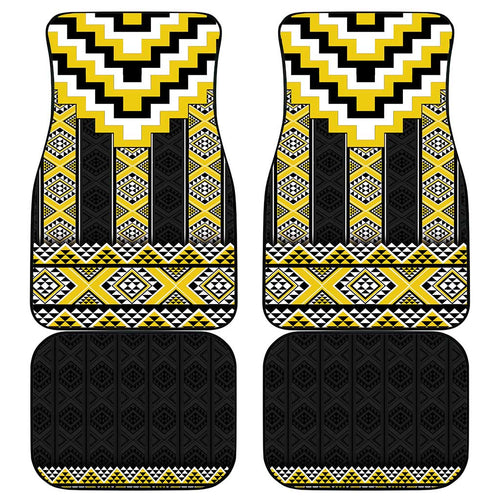 Yellow Taniko Aotearoa Car Mats Niho Taniwha Mix Poutama