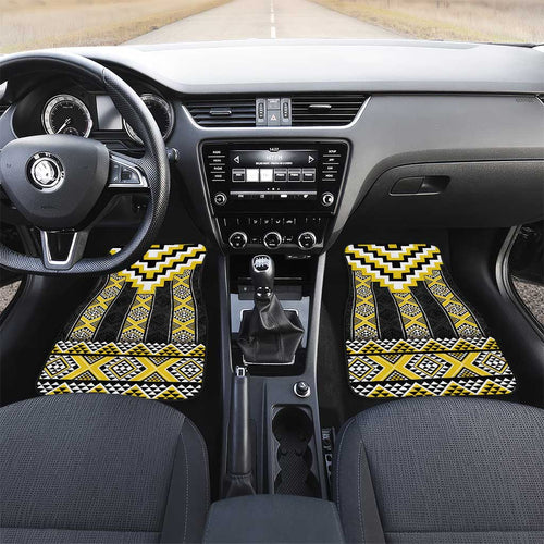 Yellow Taniko Aotearoa Car Mats Niho Taniwha Mix Poutama