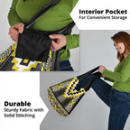 Yellow Taniko Aotearoa Grocery Bag Niho Taniwha Mix Poutama