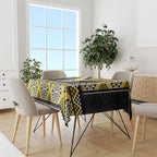Yellow Taniko Aotearoa Tablecloth Niho Taniwha Mix Poutama