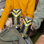 Yellow Taniko Aotearoa Tumbler Cup Niho Taniwha Mix Poutama
