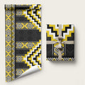 Yellow Taniko Aotearoa Wrapping Paper Niho Taniwha Mix Poutama - Aussie Hoodie
