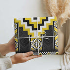 Yellow Taniko Aotearoa Wrapping Paper Niho Taniwha Mix Poutama - Aussie Hoodie
