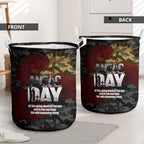 Australia ANZAC Day Laundry Basket We Will Remember Them Poppy Camouflage - Aussie Hoodie
