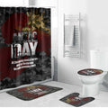 Australia ANZAC Day Bathroom Set We Will Remember Them Poppy Camouflage - Aussie Hoodie