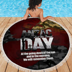 Australia ANZAC Day Beach Blanket We Will Remember Them Poppy Camouflage - Aussie Hoodie