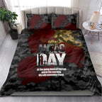 Australia ANZAC Day Bedding Set We Will Remember Them Poppy Camouflage - Aussie Hoodie