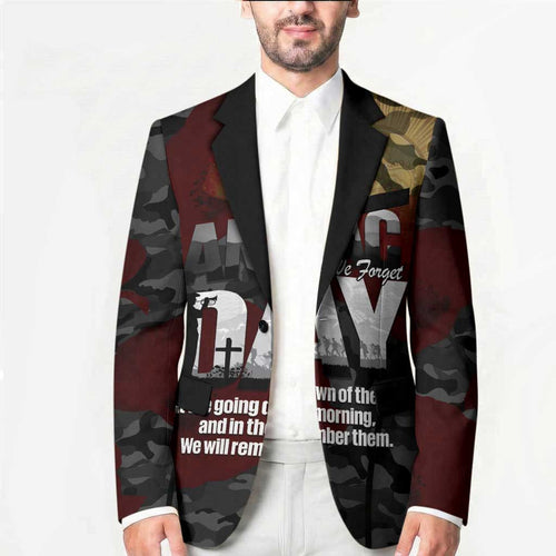 Australia ANZAC Day Blazer We Will Remember Them Poppy Camouflage - Aussie Hoodie