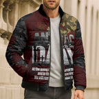 Australia ANZAC Day Bomber Puffer Jacket We Will Remember Them Poppy Camouflage - Aussie Hoodie