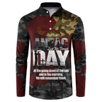 Australia ANZAC Day Button Sweatshirt We Will Remember Them Poppy Camouflage - Aussie Hoodie